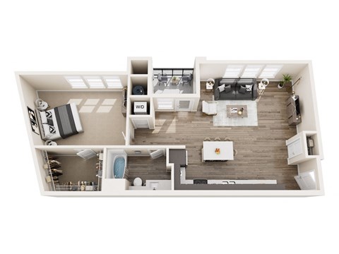 A11 Floor Plan at Pearl DTC, Denver. 80237